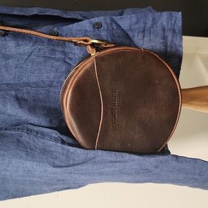 7" diameter Portland Leather cross-body bag
